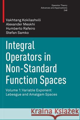 Integral Operators in Non-Standard Function Spaces: Volume 1: Variable Exponent Lebesgue and Amalgam Spaces Kokilashvili, Vakhtang 9783319793252