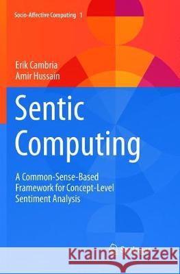 Sentic Computing: A Common-Sense-Based Framework for Concept-Level Sentiment Analysis Cambria, Erik 9783319795164 Springer International Publishing AG