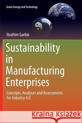 Sustainability in Manufacturing Enterprises: Concepts, Analyses and Assessments for Industry 4.0 Garbie, Ibrahim 9783319805368