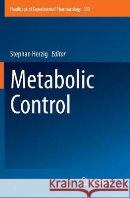 Metabolic Control  9783319806570 Springer