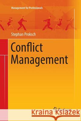 Conflict Management Stephan Proksch 9783319811437
