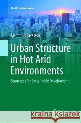 Urban Structure in Hot Arid Environments: Strategies for Sustainable Development Tavassoli, Mahmoud 9783319818177 Springer