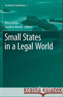 Small States in a Legal World Petra Butler Caroline Morris 9783319818771