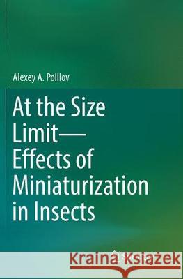 At the Size Limit - Effects of Miniaturization in Insects Alexey A. Polilov 9783319819006 Springer