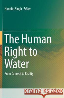 The Human Right to Water: From Concept to Reality Singh, Nandita 9783319820699 Springer