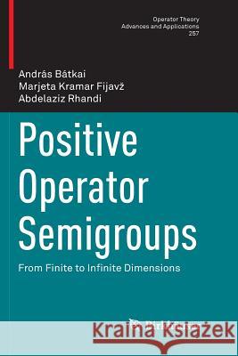 Positive Operator Semigroups: From Finite to Infinite Dimensions Bátkai, András 9783319826707 Birkhauser