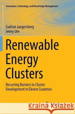 Renewable Energy Clusters: Recurring Barriers to Cluster Development in Eleven Countries Jaegersberg, Gudrun 9783319843810 Springer