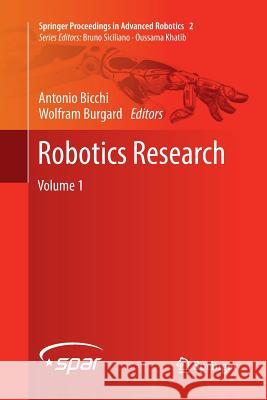 Robotics Research: Volume 1 Bicchi, Antonio 9783319846750 Springer