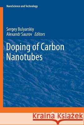Doping of Carbon Nanotubes Sergey Bulyarskiy Alexandr Saurov 9783319857718 Springer