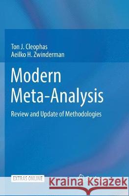 Modern Meta-Analysis: Review and Update of Methodologies Cleophas, Ton J. 9783319857756 Springer