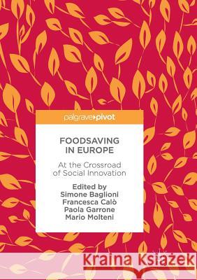 Foodsaving in Europe: At the Crossroad of Social Innovation Baglioni, Simone 9783319859415