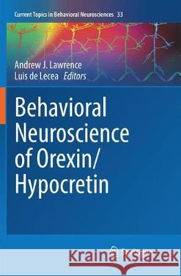 Behavioral Neuroscience of Orexin/Hypocretin  9783319861876 Springer