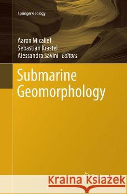 Submarine Geomorphology  9783319862675 Springer