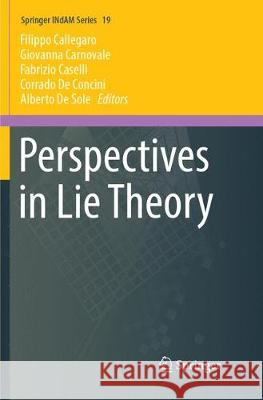 Perspectives in Lie Theory Filippo Callegaro Giovanna Carnovale Fabrizio Caselli 9783319865201