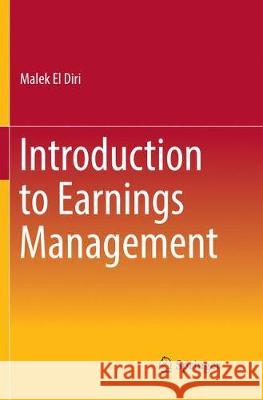 Introduction to Earnings Management Malek E 9783319873718