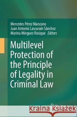 Multilevel Protection of the Principle of Legality in Criminal Law Mercedes Pere Juan Antonio Lascurai Marina Mingue 9783319876580 Springer