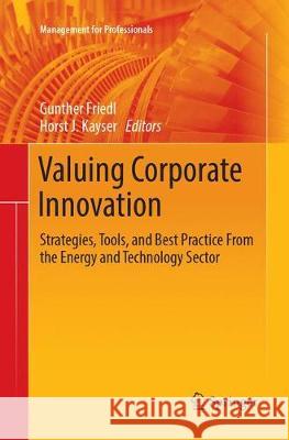 Valuing Corporate Innovation: Strategies, Tools, and Best Practice from the Energy and Technology Sector Friedl, Gunther 9783319878904 Springer