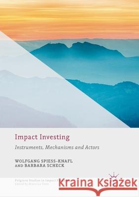 Impact Investing: Instruments, Mechanisms and Actors Spiess-Knafl, Wolfgang 9783319882710 Palgrave MacMillan