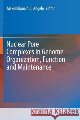 Nuclear Pore Complexes in Genome Organization, Function and Maintenance Maximiliano D'Angelo 9783319890883 Springer