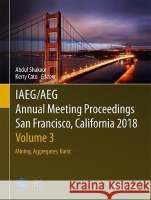 Iaeg/Aeg Annual Meeting Proceedings, San Francisco, California, 2018 - Volume 3: Mining, Aggregates, Karst Shakoor, Abdul 9783319931296 Springer