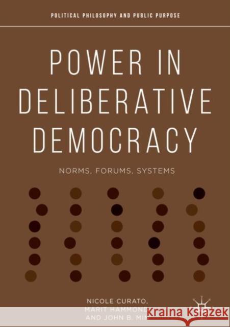 Power in Deliberative Democracy: Norms, Forums, Systems Curato, Nicole 9783319955339 Palgrave MacMillan