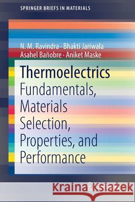 Thermoelectrics: Fundamentals, Materials Selection, Properties, and Performance Ravindra, N. M. 9783319963396 Springer