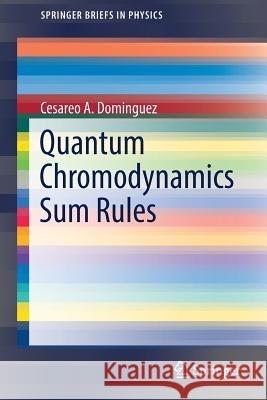 Quantum Chromodynamics Sum Rules Cesareo A. Dominguez 9783319977218 Springer