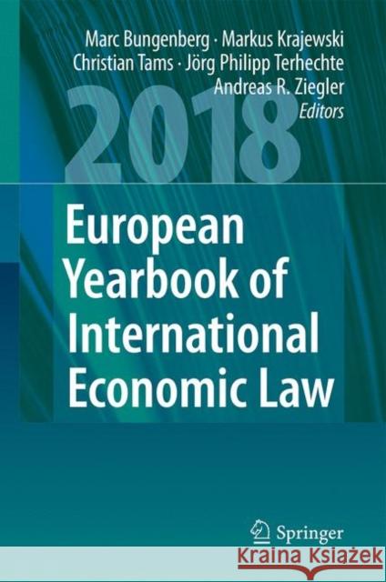 European Yearbook of International Economic Law 2018  9783319977515 Springer