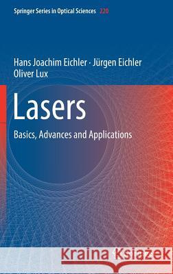 Lasers: Basics, Advances and Applications Eichler, Hans Joachim 9783319998930