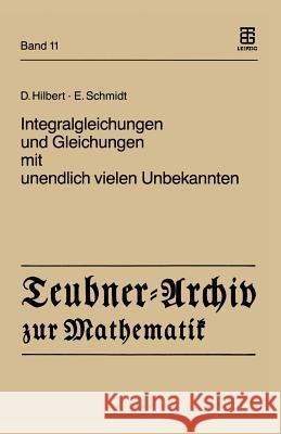 Integralgleichungen Und Gleichungen Mit Unendlich Vielen Unbekannten Pietsch, Albrecht 9783322006813 Vieweg+teubner Verlag