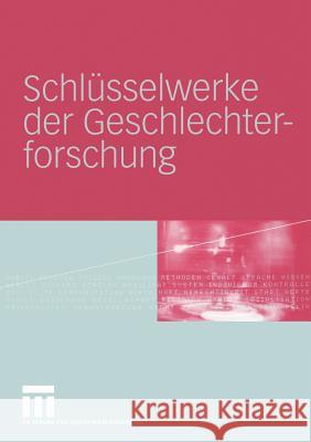 Schlüsselwerke Der Geschlechterforschung Löw, Martina 9783322804464 Vs Verlag F R Sozialwissenschaften