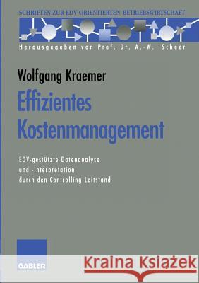 Effizientes Kostenmanagement: Edv-Gestützte Datenanalyse Und -Interpretation Durch Den Controlling-Leitstand Kraemer, Wolfgang 9783322845870 Gabler Verlag