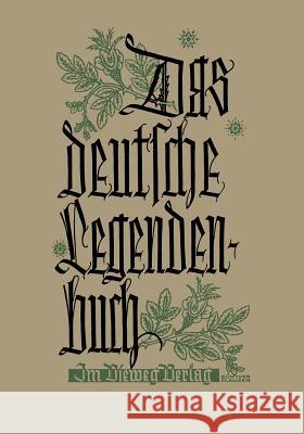 Das Deutsche Legendenbuch Barthold Blunc 9783322961457 Springer