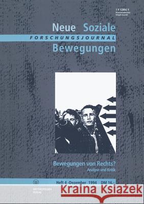 Forschungsjournal Neue Soziale Bewegungen Ansgar Klein Hans-Josef Legrand Thomas Leif 9783322979032