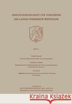 Arbeitsgemeinschaft Für Forschung Des Landes Nordrhein-Wesfalen Seewald, Friedrich 9783322981066