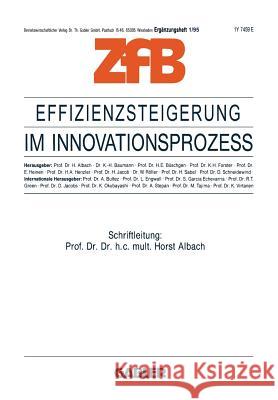 Effizienzsteigerung Im Innovationsprozeß Albach, Horst 9783322984326