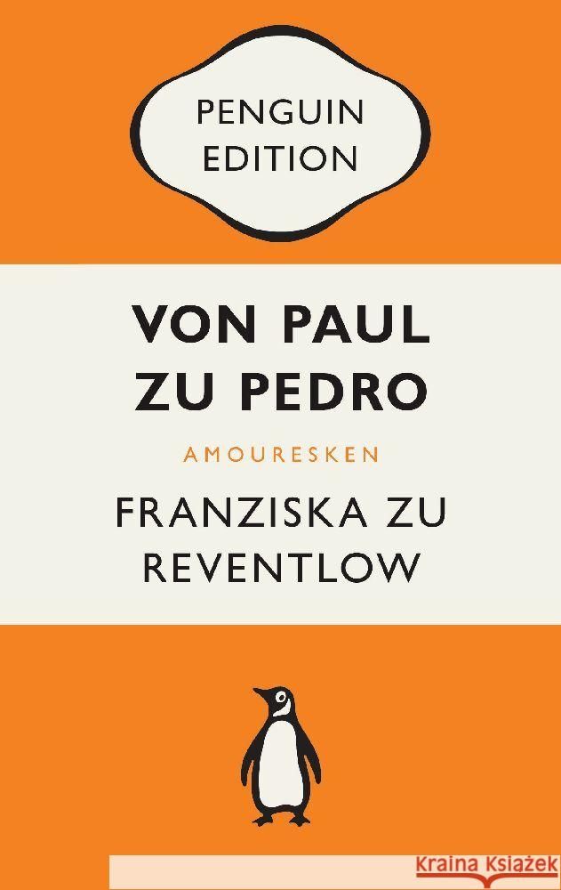 Von Paul zu Pedro Reventlow, Franziska zu 9783328109808 Penguin Verlag München