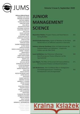 Junior Management Science, Volume 5, Issue 3, September 2020 Junior Management Science E V 9783346300010 Grin Verlag