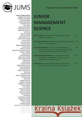 Junior Management Science, Volume 5, Issue 4, December 2020 Junior Management Science E V 9783346346919 Grin Verlag