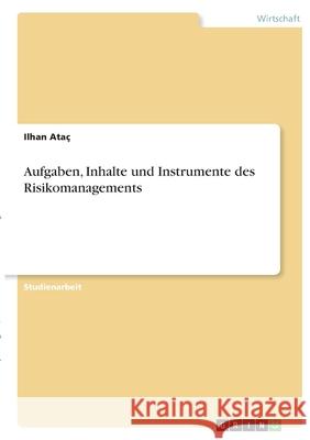 Aufgaben, Inhalte und Instrumente des Risikomanagements Ata 9783346384232 Grin Verlag