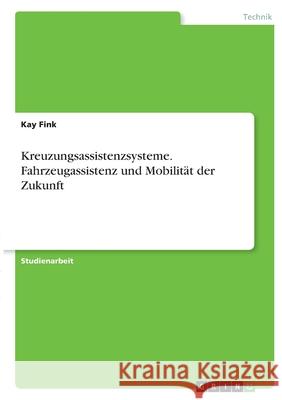 Kreuzungsassistenzsysteme. Fahrzeugassistenz und Mobilität der Zukunft Fink, Kay 9783346403513