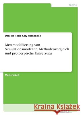 Metamodellierung von Simulationsmodellen. Methodenvergleich und prototypische Umsetzung Daniela Rocio Cel 9783346471437 Grin Verlag