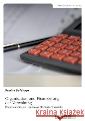 Organisation und Finanzierung der Verwaltung: Prozessoptimierung - Sanierung öffentlicher Haushalte Sefeloge, Sascha 9783346726520 Grin Verlag