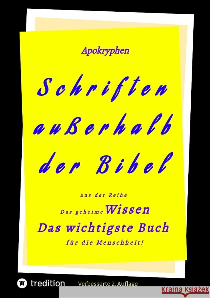 2.Aufl. Apokryphen - Schriften außerhalb der Bibel. Riessler, Paul, Menge, Hermann, Luther, Martin 9783347906266