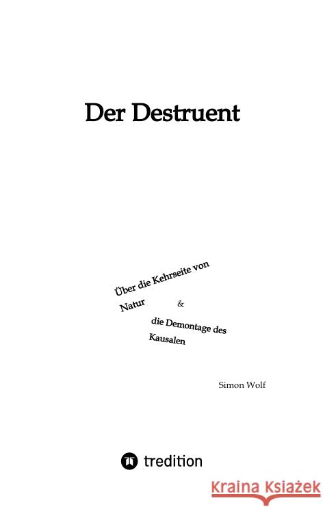 DER DESTRUENT Wolf, Simon 9783347911925
