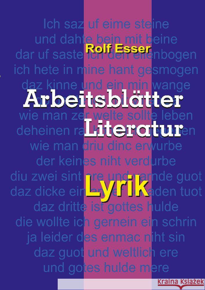 Arbeitsblätter Literatur - Lyrik Esser, Rolf 9783347985834