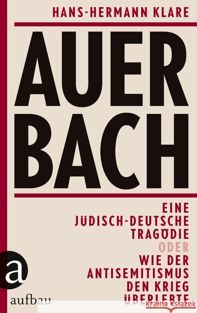 Auerbach Klare, Hans-Hermann 9783351038960 Aufbau-Verlag