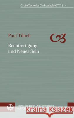 Rechtfertigung Und Neues Sein Tillich, Paul 9783374056736 Evangelische Verlagsanstalt
