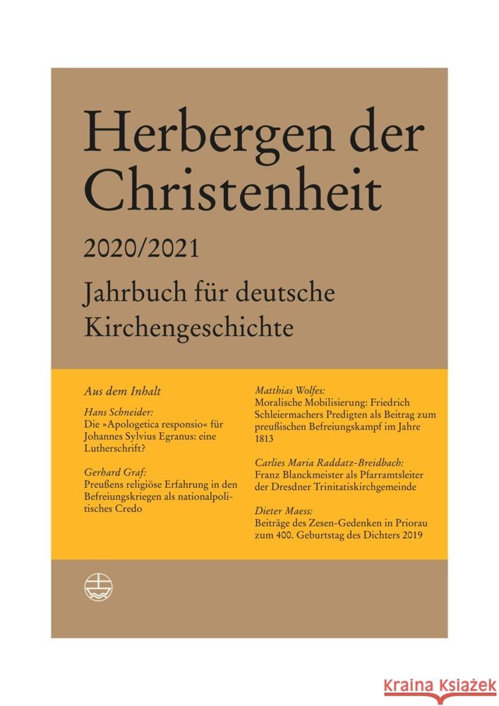 Herbergen Der Christenheit 2020/2021: Jahrbuch Fur Deutsche Kirchengeschichte Markus Hein Stefan Michel Alexander Wieckowski 9783374075577 Evangelische Verlagsanstalt