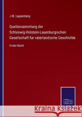 Quellensammlung der Schleswig-Holstein-Lauenburgischen Gesellschaft fur vaterlandische Geschichte: Erster Band J M Lappenberg 9783375029425 Salzwasser-Verlag